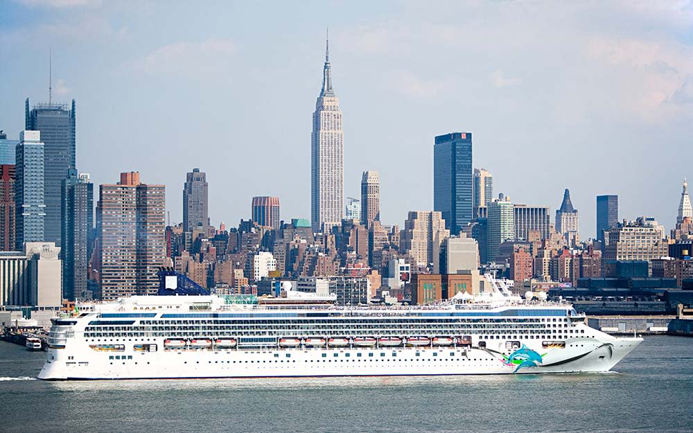 cruise ship at sea - GETTY