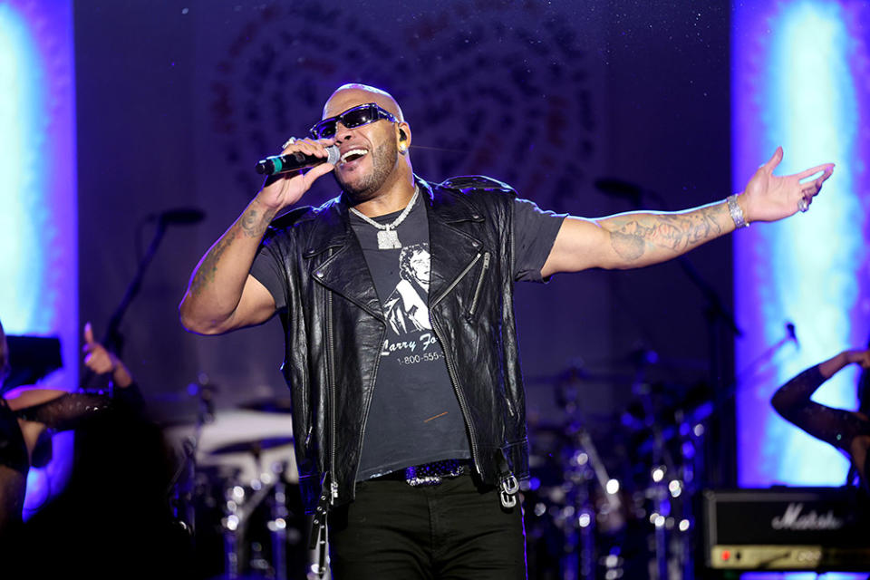 Flo Rida performs onstage during the 30th Annual Race To Erase MS Gala at Fairmont Century Plaza on June 02, 2023 in Los Angeles, California.