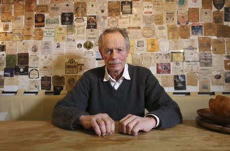 Italian writer Erri De Luca poses during an interview with Reuters at his home in the countryside outside Rome March 1, 2015. REUTERS/Tony Gentile