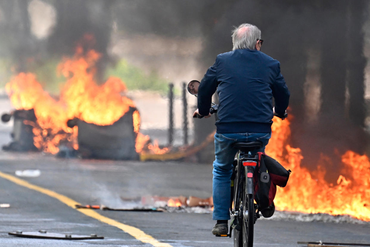 Manifestation du 1er mai 2023 à Rennes (Photo by Damien MEYER / AFP)