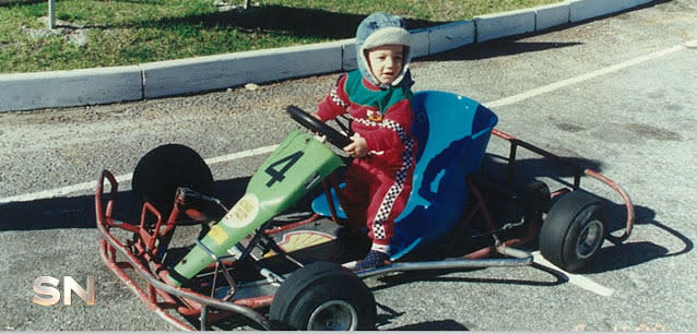 Formula One driver Daniel Ricciardo was rarely photographed growing up without wheels of some sort.