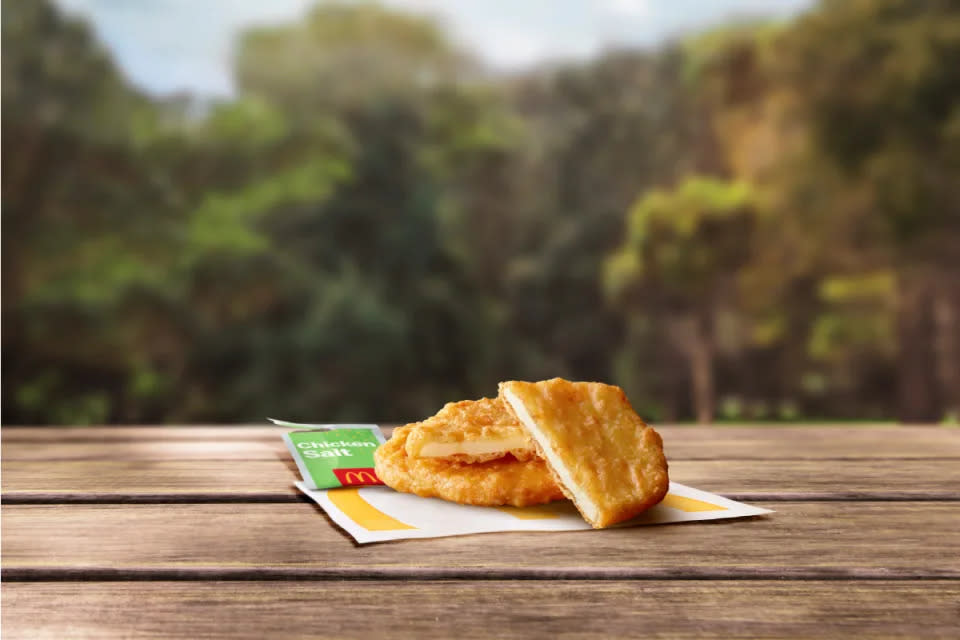 The potato scallop excited many Australians &#x002013; but Aussie fish and chip owners are not thrilled. Source: McDonald&#39;s