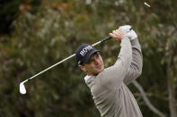 Martin Kaymer, of Germany, watches his tee shot on the 11th hole during the first round of the PGA Championship golf tournament at TPC Harding Park Thursday, Aug. 6, 2020, in San Francisco. (AP Photo/Jeff Chiu)