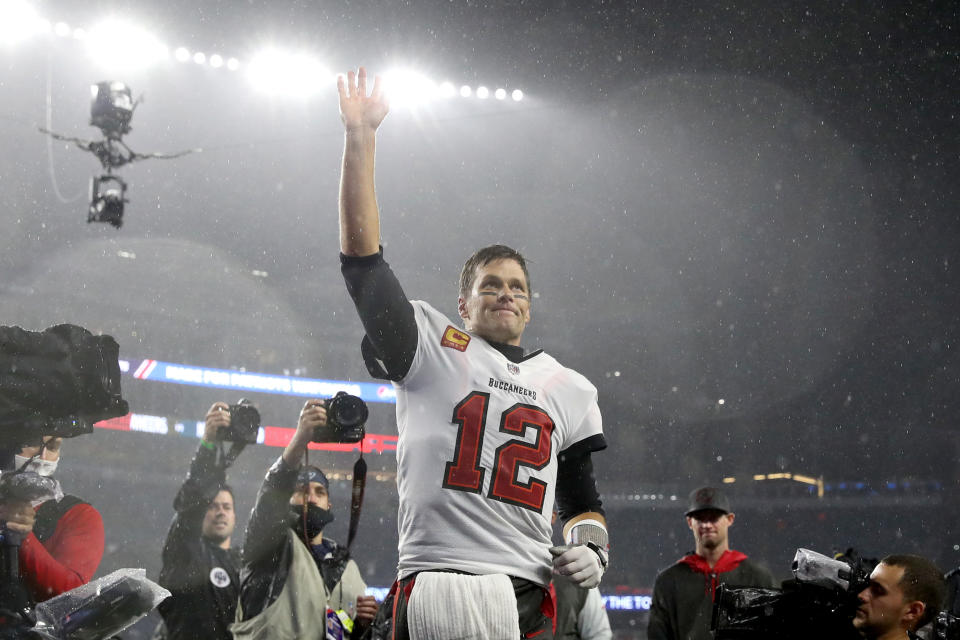 Tom Brady #12 of the Tampa Bay Buccaneers 