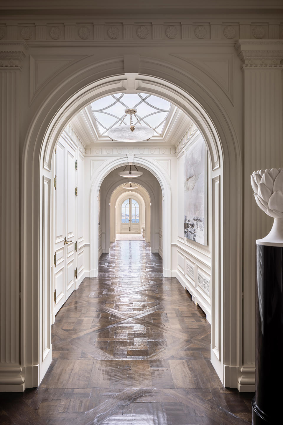 The enfilade off the entrance gallery.
