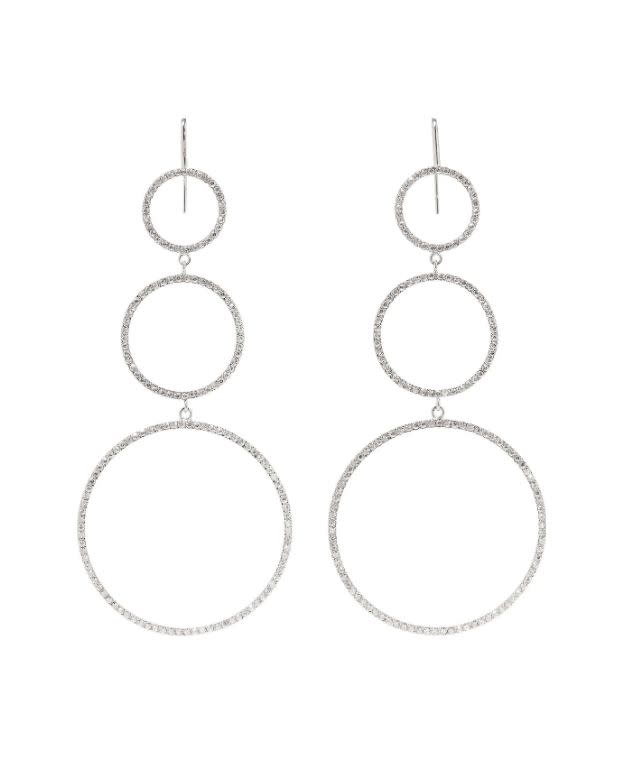 Silver-tone crystal earrings