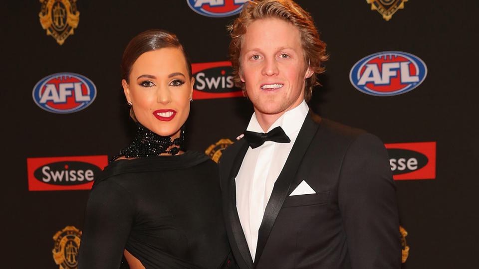 Rory and Belinda Sloane at the 2017 Brownlow Medal night. Pic: Getty