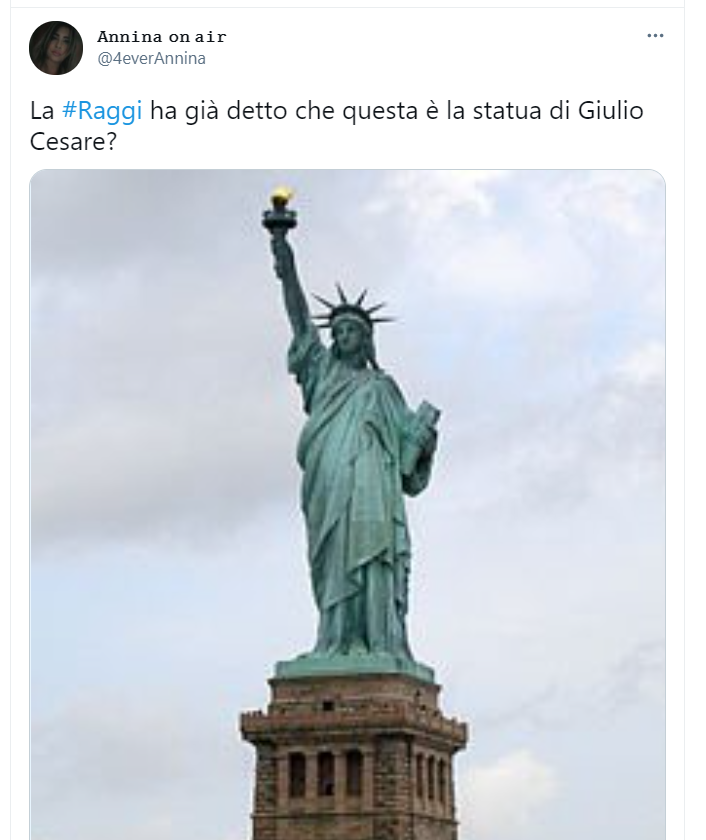 <p>Dalla Statua della Libertà scambiata per quella di Giulio Cesare, al fotomontaggio di Virginia Raggi in versione turista che si scatta una foto sul ponte di Brooklyn credendo di essere sul ponte Milvio. Ecco i meme più divertenti dopo lo “scivolone georgrafico” della sindaca di Roma.</p> 