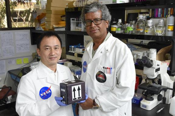Clay Wang, a professor at the University of Southern California School of Pharmacy, and Kasthuri "Venkat" Venkateswaran, a senior research scientist at NASA's Jet Propulsion Laboratory, will be