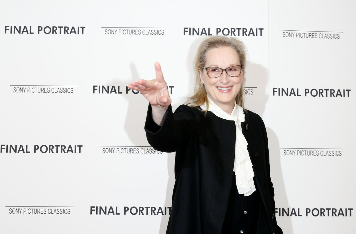 Meryl Streep arrives for a special screening of <em>Final Portrait</em> in New York on March 22, 2018. (Photo: Brendan McDermid/Reuters)