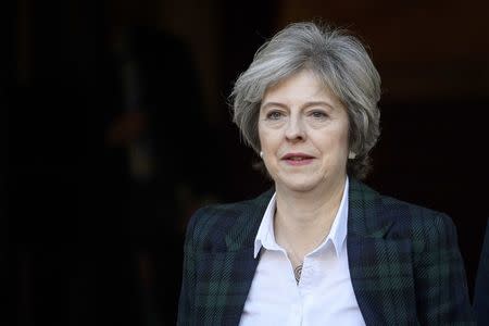 Britain's Prime Minister Theresa May leaves after delivering her keynote speech on Brexit at Lancaster House in London, January 17, 2017. REUTERS/Leon Neal/Pool