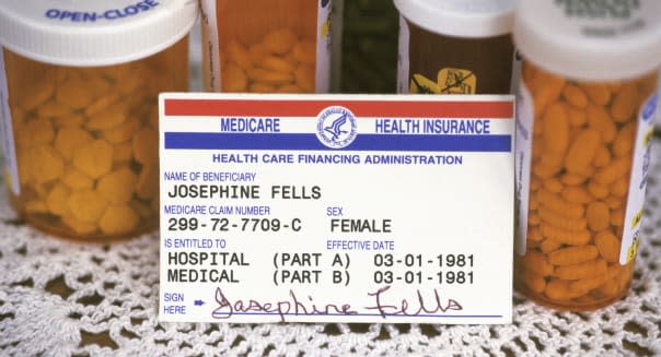 Medicare Card & Pill Bottles