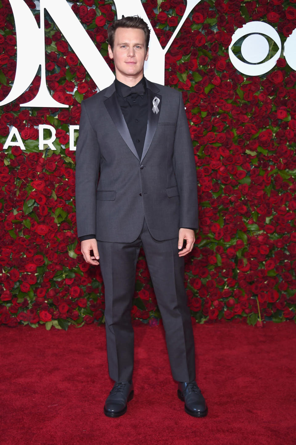 Jonathan Groff, nominated for ‘Hamilton,’ in a custom Calvin Klein tuxedo