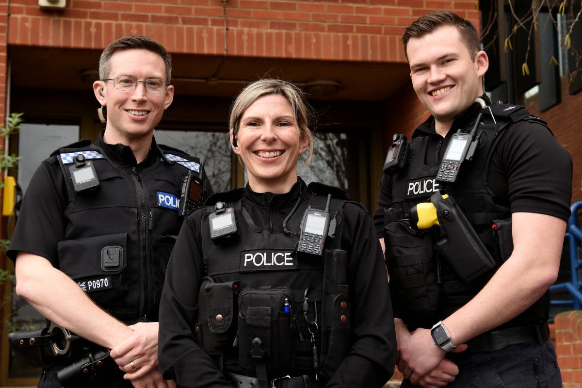 Bravery awards for PC Tom Blount, PC Oliver Smith and PC Sarah Clark of Thames Valley Police <i>(Image: TVP Federation)</i>