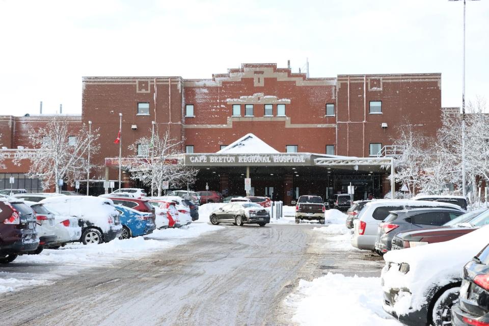 Cape Breton Regional Hospital entrance, Jan. 11, 2023.