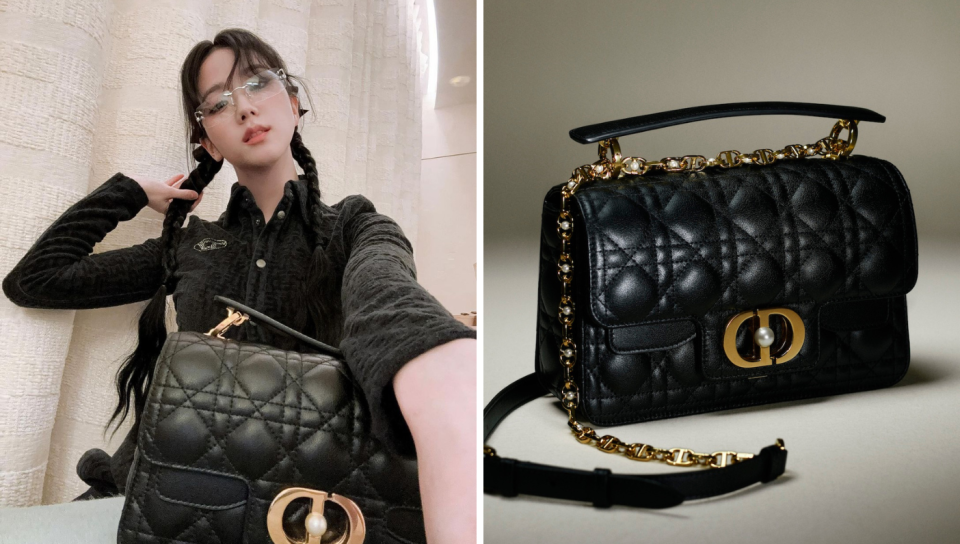 Blackpink's Jisoo models Dior's latest Dior Jolie Bag. (PHOTO: Dior)