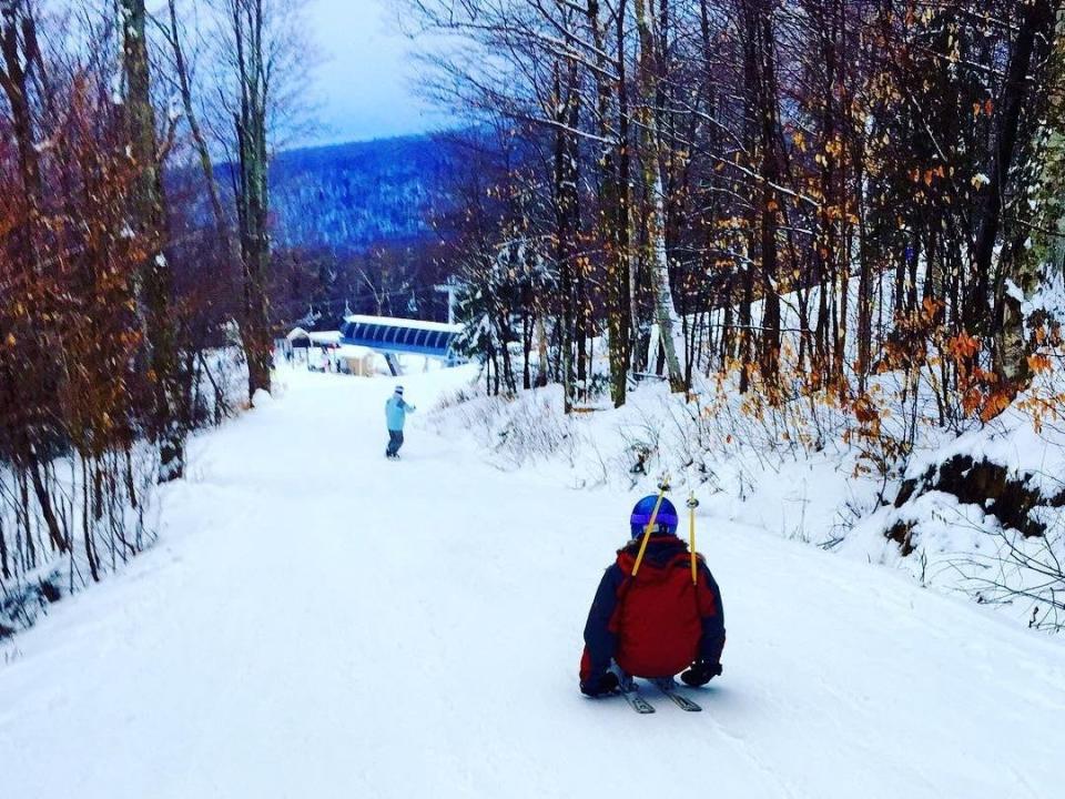 Katherine Parker-Magyar on Okemo Mountain in Ludlow, Vermont