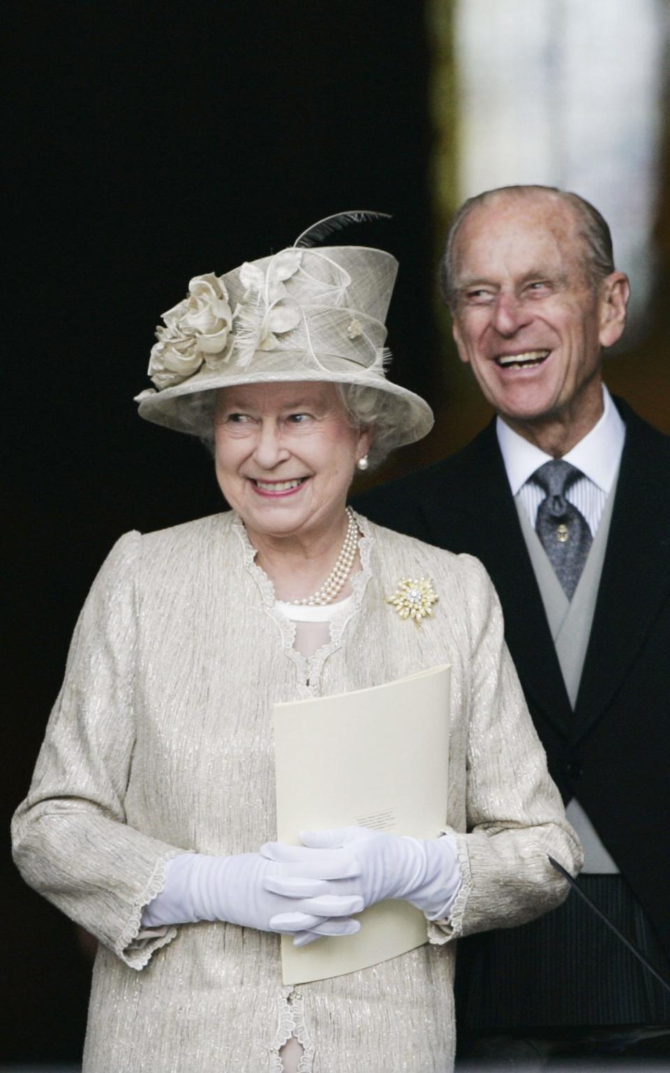 Queen Elizabeth II pictured with her husband Prince Philip in 2006 at St Paul's Cathedral