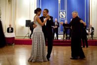 <p>Barack posted this picture onto his social media on the day with the caption, “dancing through 24 years. Happy Anniversary.” <em>[Photo: Barack Obama/ Facebook]</em> </p>