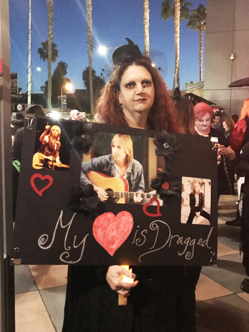 A fan poses at the Tom Petty Memorial Vampire Walk held on the San Fernando Valley’s Ventura Boulevard on Oct. 19. (Photo: Lyndsey Parker)