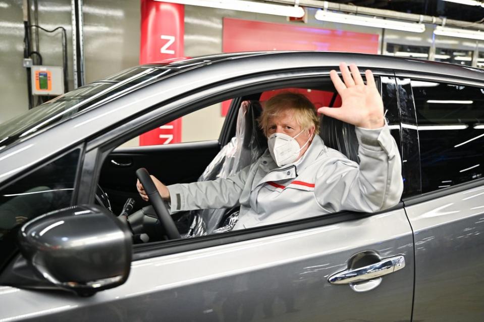 The Prime Minister visited Sunderland’s Nissan plant following the announcement by the car company that it was to create thousands of jobs making batteries for electric vehicles (PA Wire)