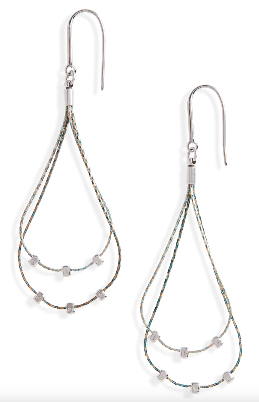 Isabel Marant Drop Earrings in silver (Photo via Nordstrom)