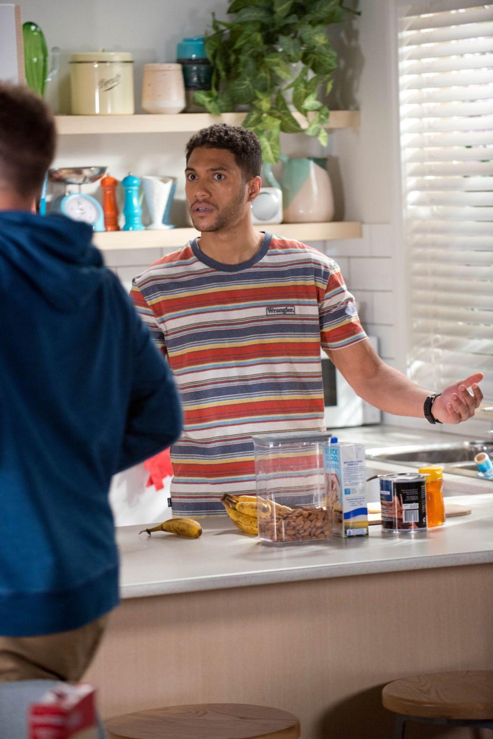 <p>Sheila tries to stay out of Levi's way at breakfast, but Kyle points out that she needs to focus on taking her medication.</p>