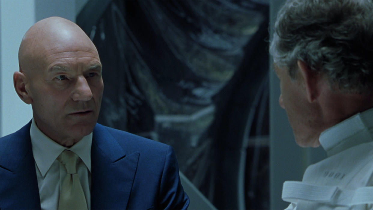  Professor X (Patrick Stewart) and Magneto (Ian McKellen) in X2: X-Men United 