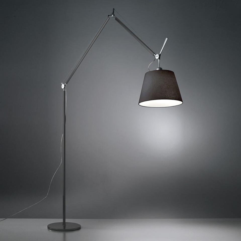 Tolomeo Modern Floor Lamp with black lampshade
