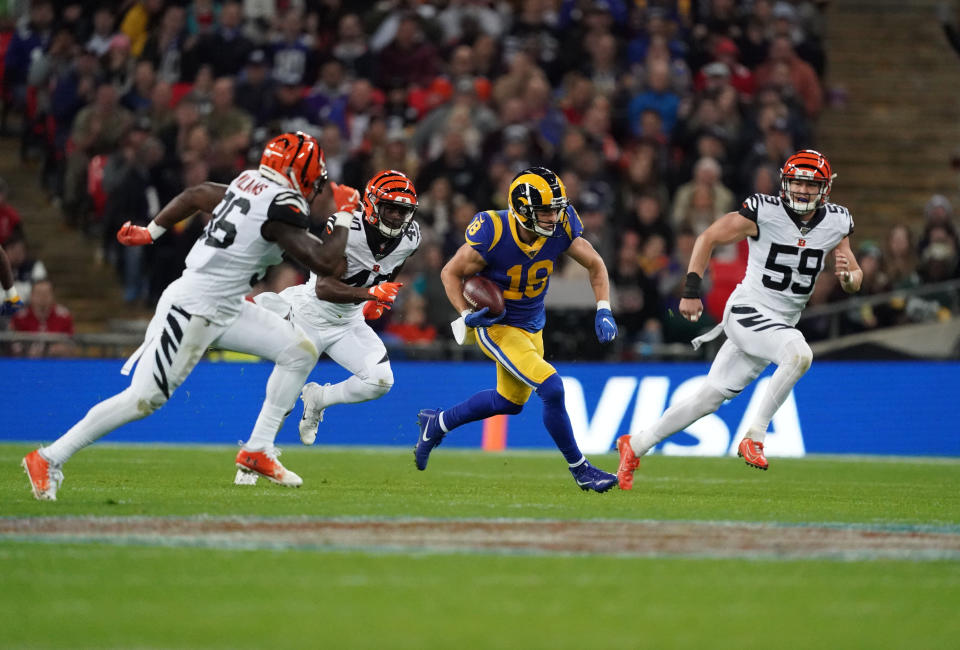 Cooper Kupp's insane day was highlighted by a long TD run on a gorgeous trick play against the Bengals. (Kirby Lee-USA TODAY Sports)