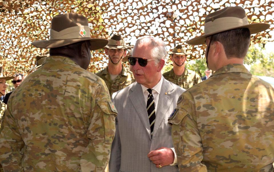 The King, seen here as Prince of Wales on a Royal visit in Darwin in 2018
