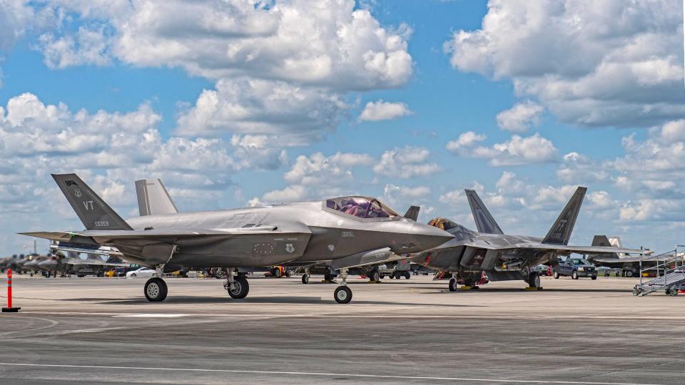 A Vermont Air National Guard F-35A at William Tell. <em>Jamie Hunter</em>