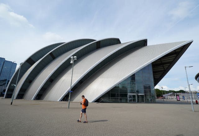 A general view of the SEC Armadillo on the Scottish Event Campus in Glasgow, which will be one of the venues for the UN Climate Change Conference (Andrew Milligan/PA)