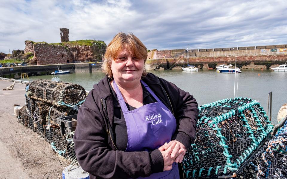 Cafe owner Valerie Tear, Dunbar Harbour