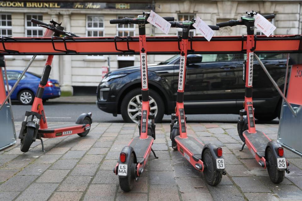 Trials of rental e-scooters have been taking place in some UK cities (Andrew Matthews/PA Archive)