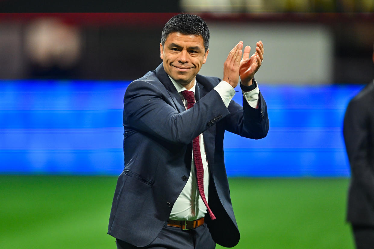 Gonzalo Pineda durante un partido con el Atlanta United y FC Cincinnati. (Rich von Biberstein/Icon Sportswire via Getty Images)