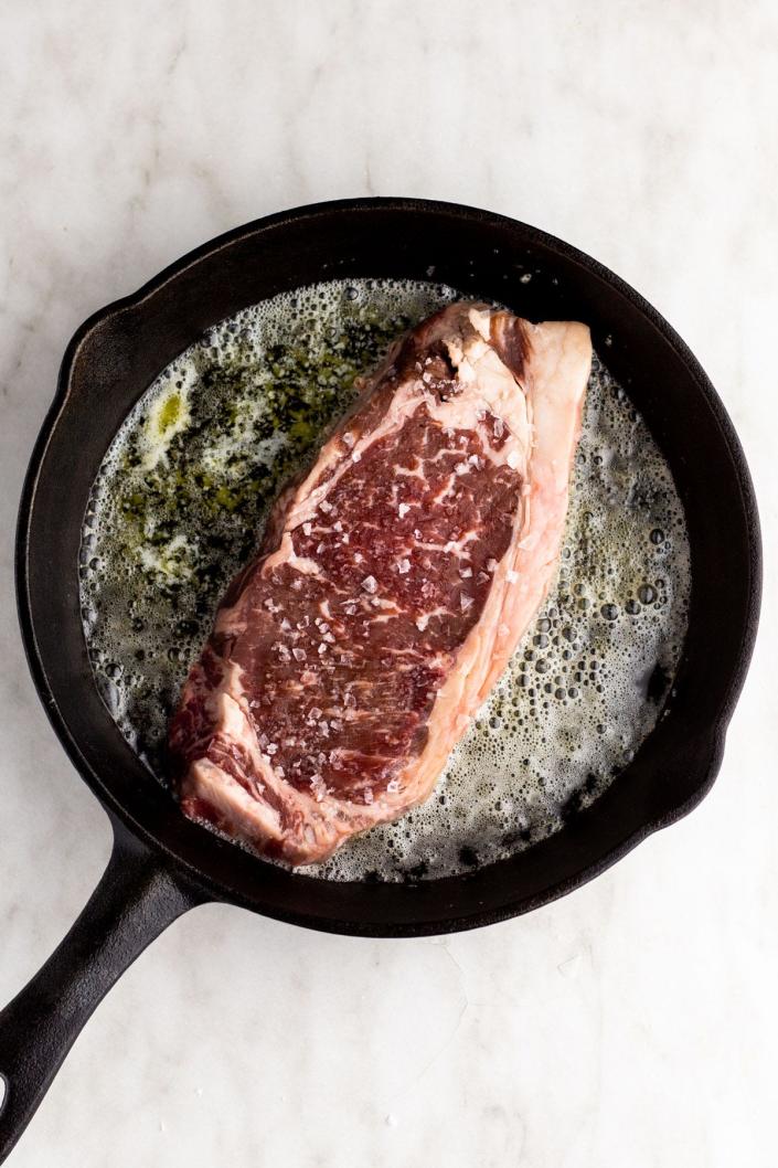 Foolproof Strip Steak Fire Up The Cast Iron Skillet 