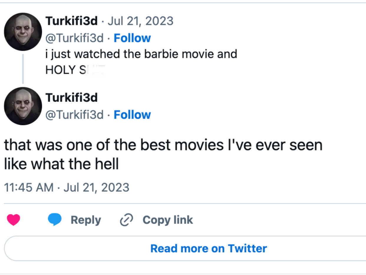 ‘Barbie’ fan review (Twitter)