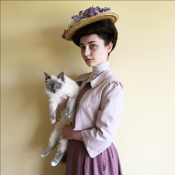 Channeling the Edwardian era of one of her favourite authors, Jane Austen. 