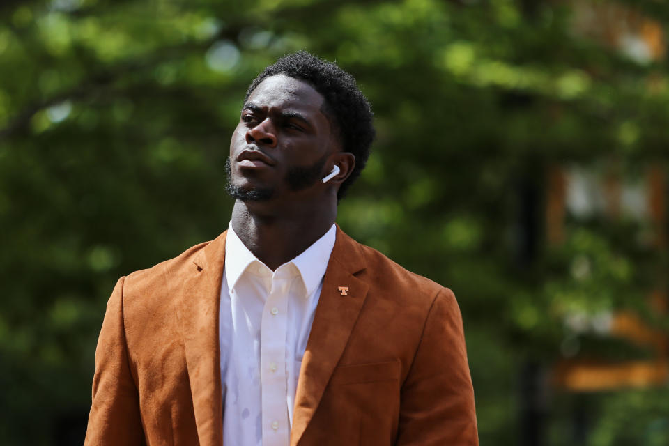 Tennessee pass rusher Darrell Taylor had a strong game vs. Mississippi State. (Getty Images)