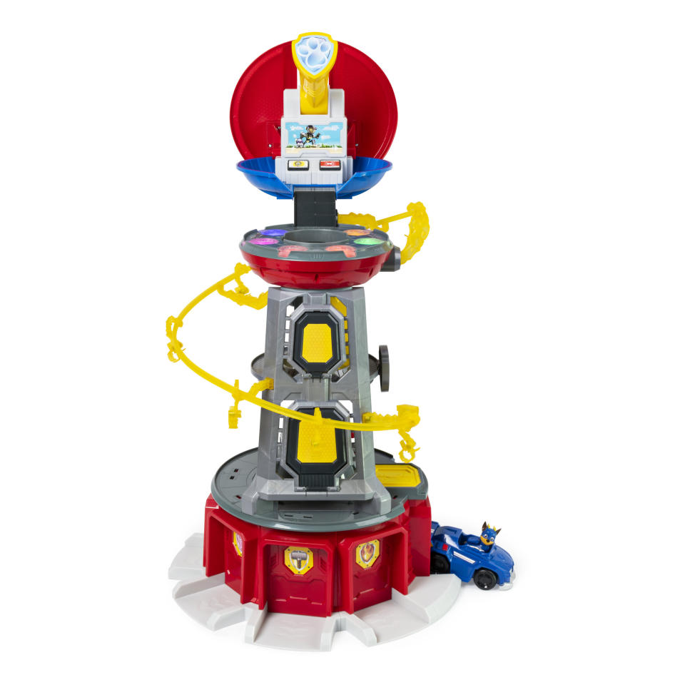 The Mighty Pups are ready for mighty action in the PAW Patrol Mighty Lookout Tower! Standing at an impressive 2 and 3/4-feet tall, this action-packed tower is the ultimate PAW Patrol headquarters. Place Mighty Chase (figure included) into the working elevator &ndash; as it lifts, sounds are activated and a badge and megaphone pop out on the side of the tower!&nbsp;<strong><a href="https://fave.co/32qstn8" target="_blank" rel="noopener noreferrer">Find it for $100 at Walmart</a></strong>.