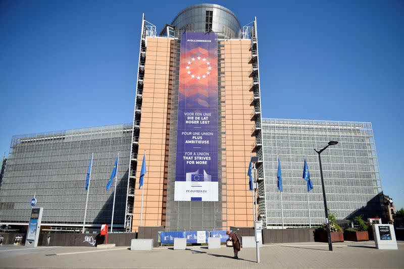 Outside view of the European Commission headquarters in Brussels