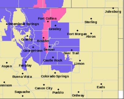 Colorado under winter storm warning for Thursday, Nov. 17, 2022.