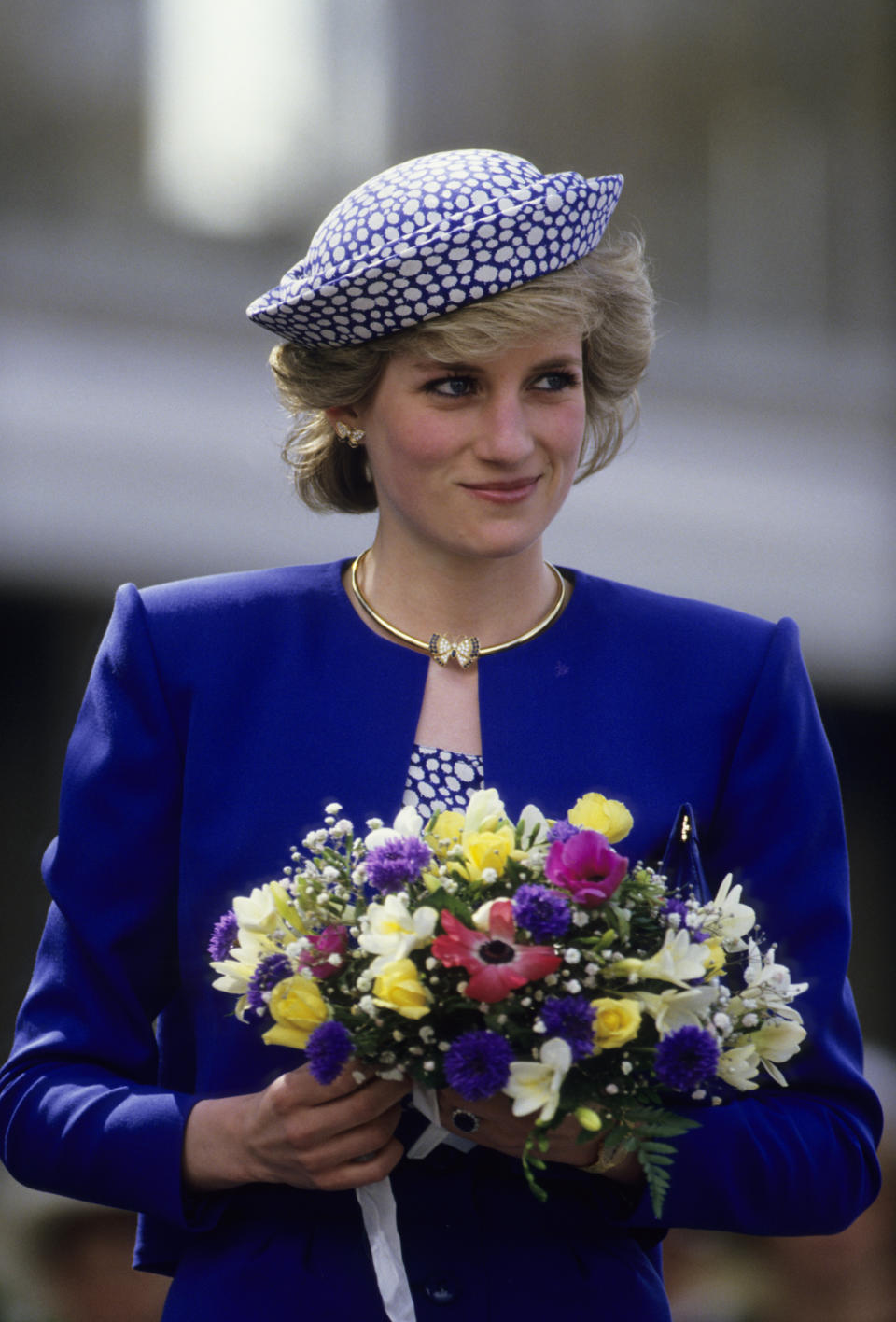 Diana, Princess of Wales wearing the butterfly earrings during a trip to Canada on May 3, 1986 [Photo: Getty Images]