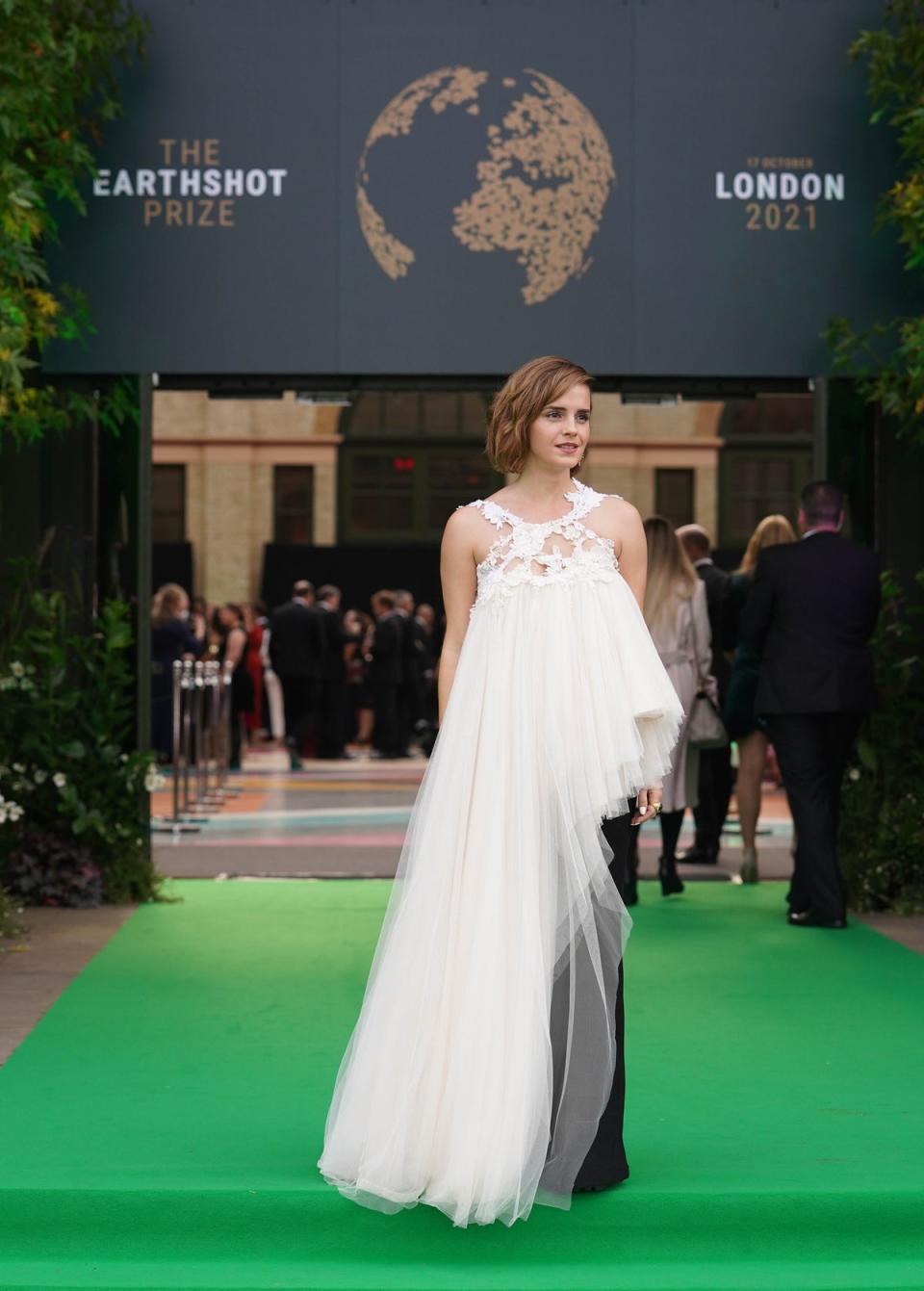 Emma Watson arrives for the first Earthshot Prize awards ceremony at Alexandra Palace (Dominic Lipinski/PA) (PA Archive)