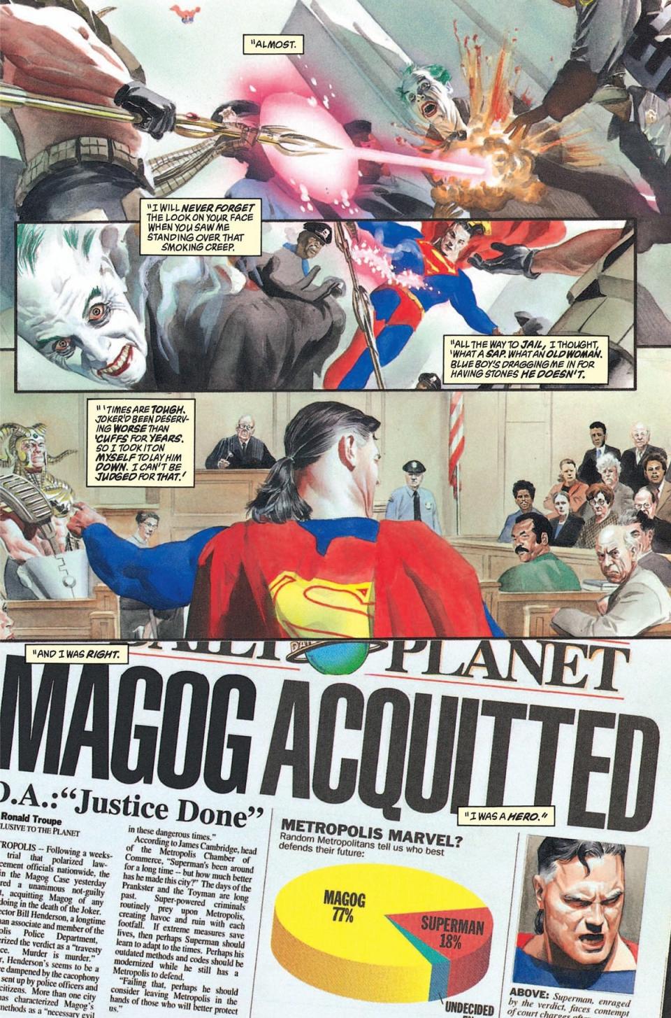 Superman vs. Magog in Kingdom Come.