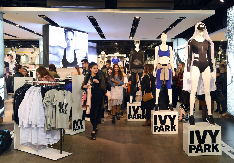 General view of shoppers as Beyonce’s Ivy Park collection goes on sale at TopShop on April 14, 2016 in London, England.