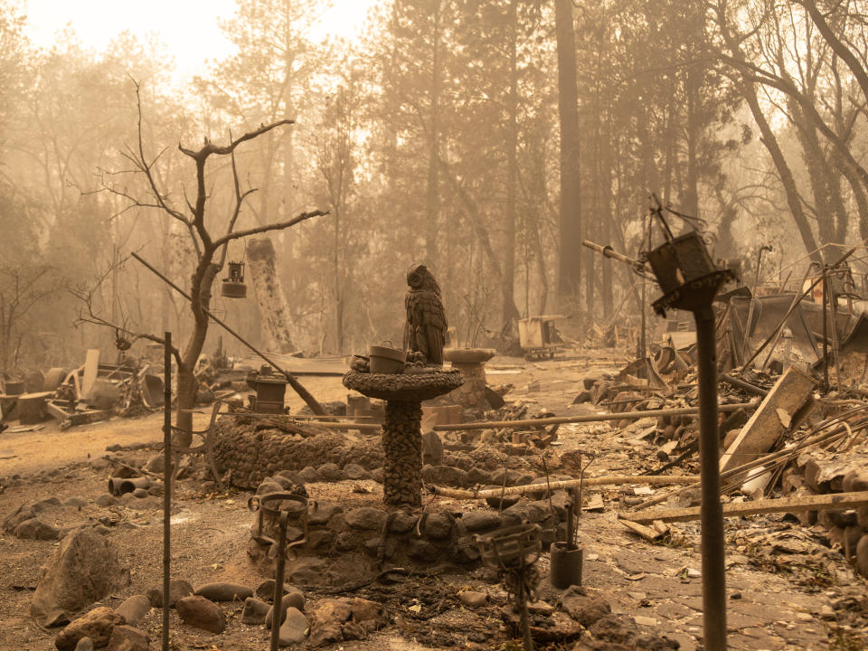 What's left of a home in Paradise. (Photo: Cayce Clifford for HuffPost)