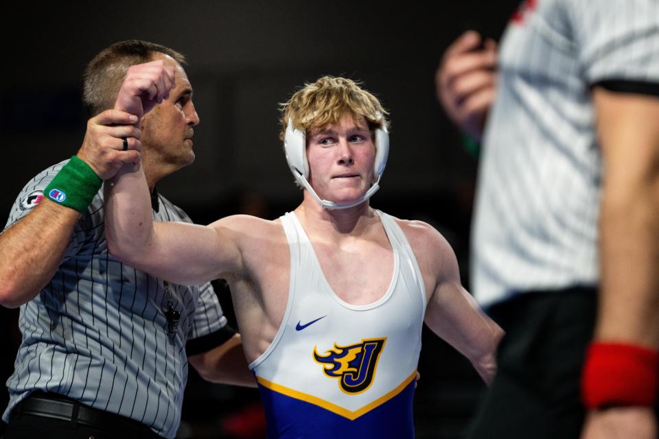 Johnston's Jacob Helgeson  is undefeated against in-state opponents this season.