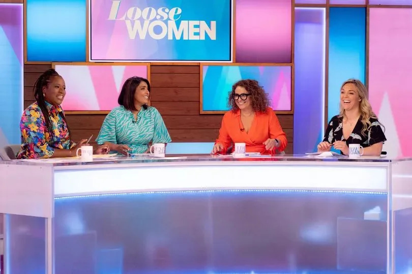 Sophie on the Loose Women panel with Charlene White, Sunetra Sarker and Nadia Sawalha